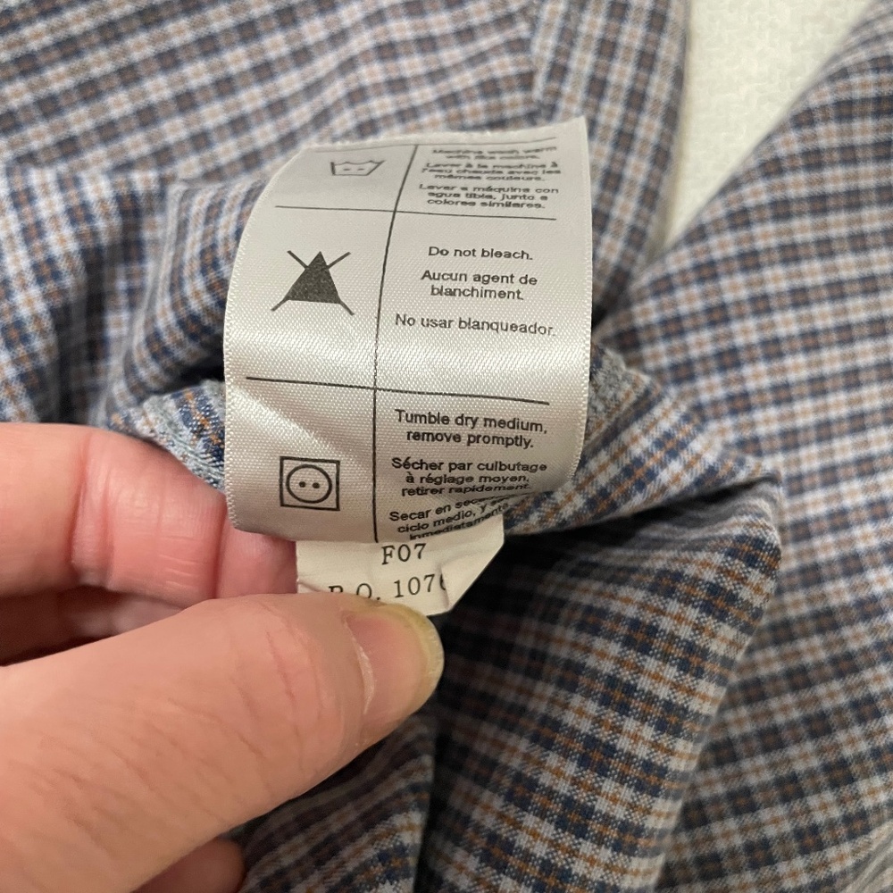 Carhartt Blue Orange Plaid Button Down Long Sleeve Shirt EUC XXL 100% Cotton men - Picture 10 of 11